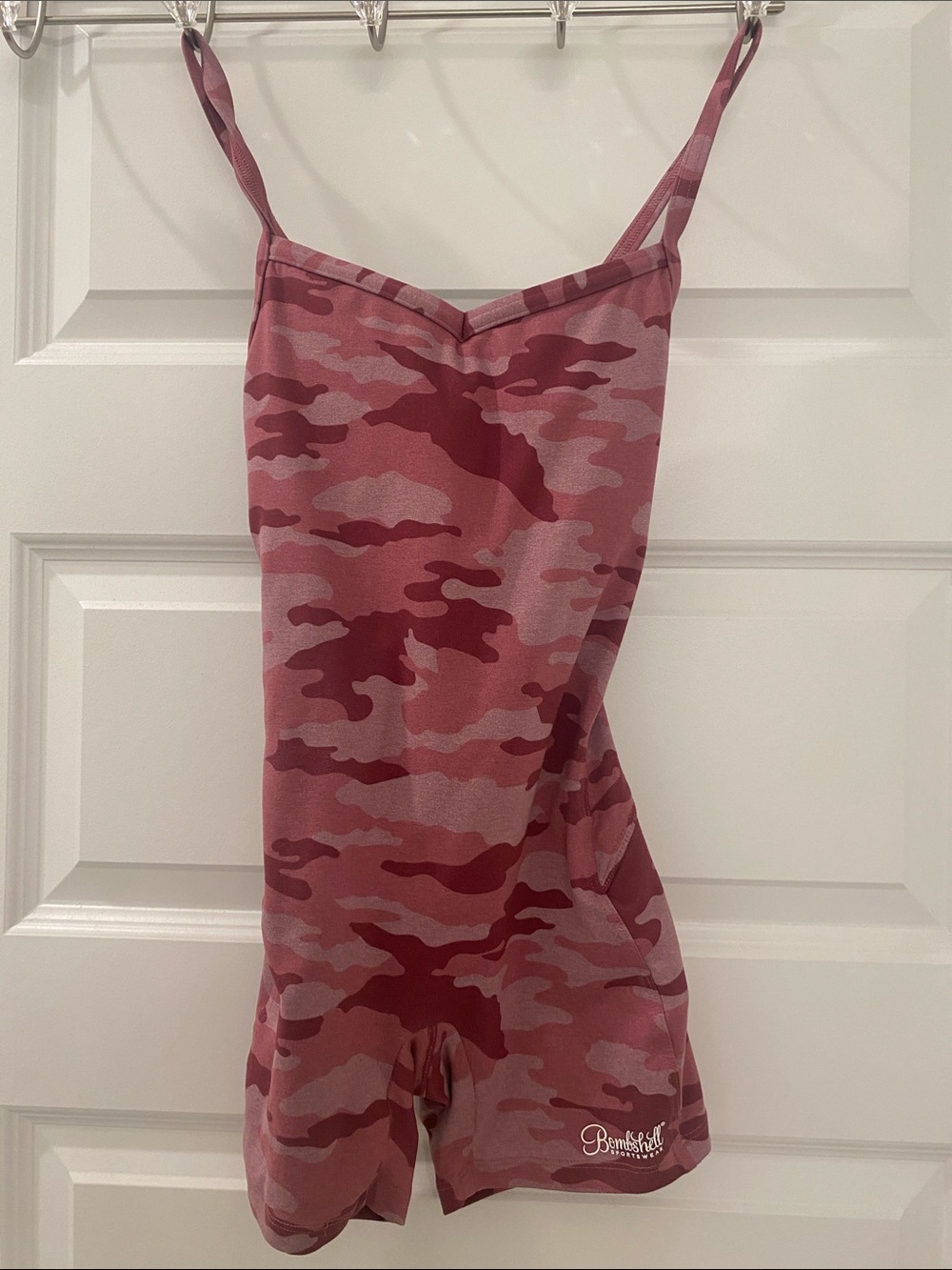 Bombshell Sportswear Pink Camo Romper Jumpsuit